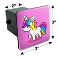 thumbnail image 5 of Cute Kawaii Rainbow Unicorn Chibi Tow Trailer Hitch Cover Plug Insert, 5 of 6
