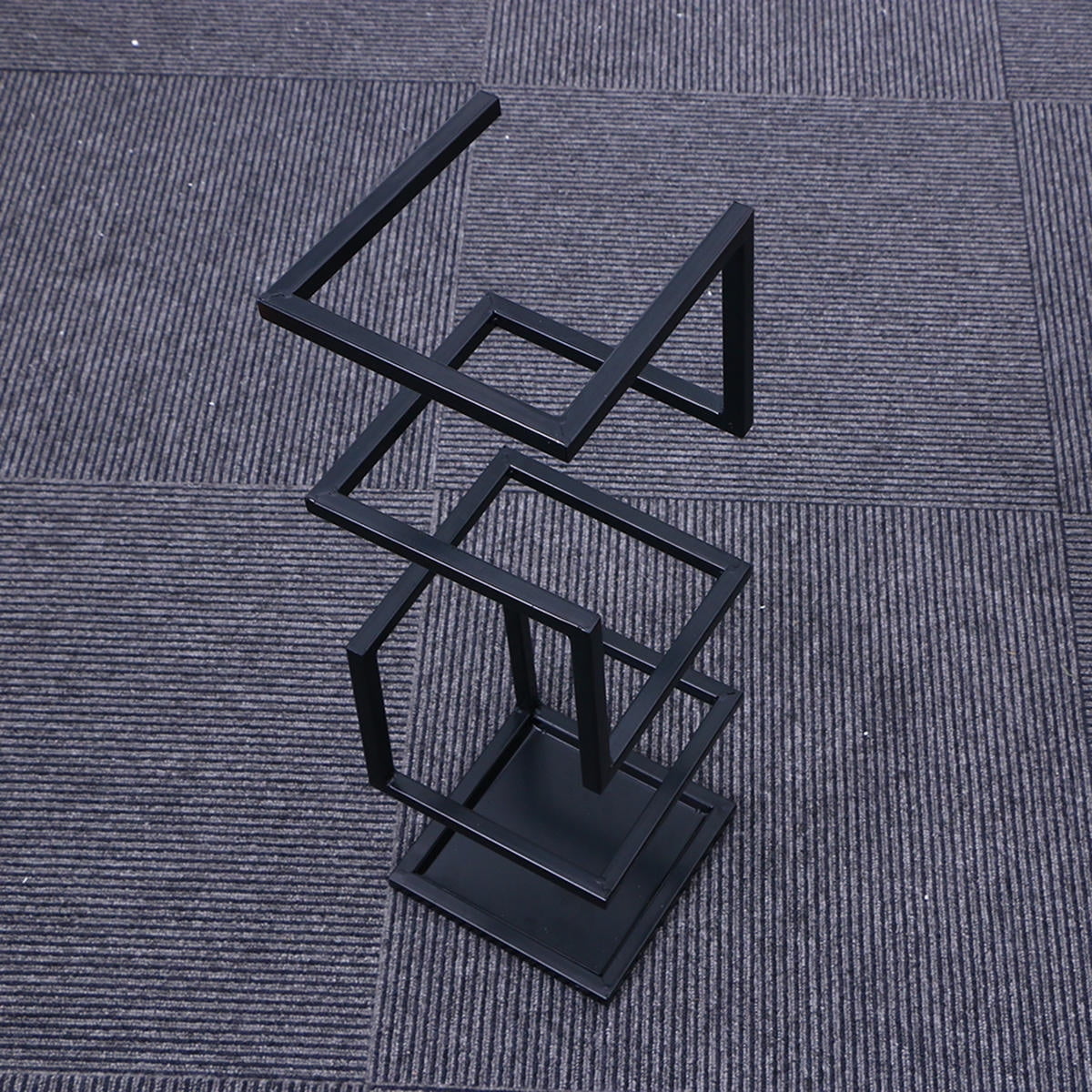 Masteelf Black Metal Umbrella Stand Organizer with Base for Entryway, Hallway, Office - Holder