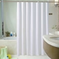 Uqiangy White Shower Curtain for Bathroom, Modern Luxury Elegant
