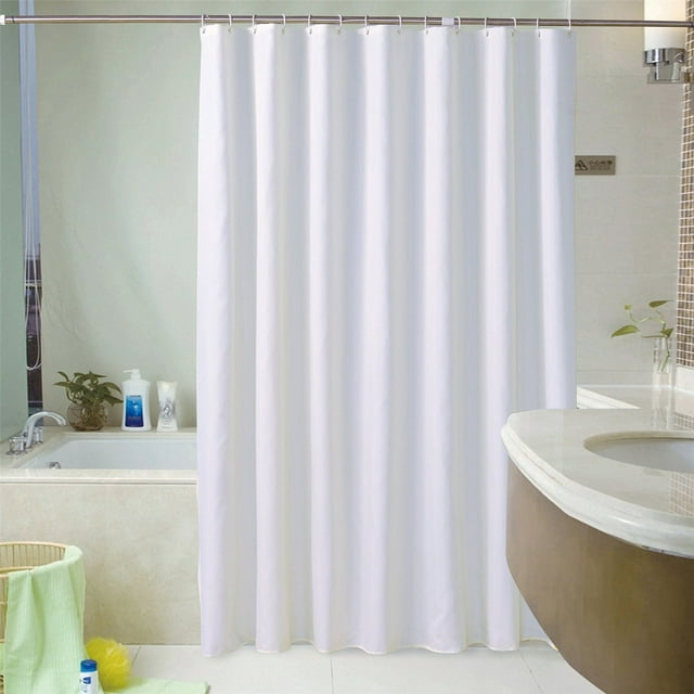 Shower Curtain | White Shower Curtain Thick Hotel Style Solid Color Curtain for Bathroom Use