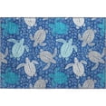 thumbnail image 2 of Addison Rugs Mayfield Washable Coastal Turtles Blue Rectangle Rug, 1'8" x 2'6", 2 of 5