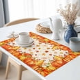 thumbnail image 3 of Thanksgiving Pumpkin Placemats Set of 4 Fall Deciduous Retro Beige Texture Heat Insulated Linen Place Mats, Washable Stain-Proof Table Mats for Dining Tables Holiday Decor 13x19inch, 3 of 9