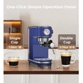 thumbnail image 3 of Máquina de café espresso atatix 20 bar con espumador de leche azul oscuro de 1,3 litros, 3 of 9