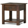 thumbnail image 2 of Home Square 2 Piece Wood End Table Set in Distressed Charcoal Brown, 2 of 9