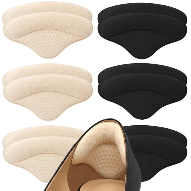 Protectores de talón MUKIFINE, 6 pares de almohadillas para dolor de talón