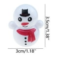 thumbnail image 4 of ​20-Pack Mini Snowman Wobble Toys - 1.4" Plastic Animated Figures, Christmas Party Favors White, 4 of 9
