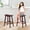 Brown, variant on XF XINFENG 24 inch Bar Stools Set of 2, Solid Wood Saddle Chair Backless Counter Stools 350 lbs with Footrests & Sturdy Legs for Kitchen, Brown
