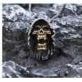 thumbnail image 4 of K-KED Mens Gothic Stainless Steel Cap Death Skull Grim Reaper Pendant Necklace-default, 4 of 5