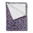 thumbnail image 2 of Abstract Soft Flannel Fleece Throw Blanket, Hand Drawn Style Paint Brush Strokes Pattern Grunge Lines, Cozy Plush for Indoor and Outdoor Use, 50" x 60", Purple Grey Dark Grey, by Ambesonne, 2 of 5