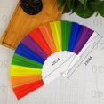 thumbnail image 2 of 3 Abanicos de mano Sailing arcoíris plegables del orgullo gay accesorios LGBT, 2 of 5