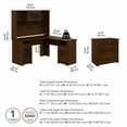 thumbnail image 4 of Cabot L Desk with Hutch & File Cabinet in Modern Walnut - Engineered Wood, 4 of 8