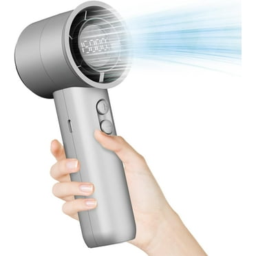 Portable Handheld Turbo Fan, 150 Speed Mini Fan [30 Working Hours], Battery Operated Personal Fan with LED Display, Rechargeable Small Pocket Fan for Makeup Travel Outdoor Camping Office
