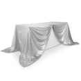 thumbnail image 2 of Lann's Linens 90" x 156" Silver Sequin Tablecloth, Sparkly Rectangle Table Cloth for Wedding, Party, Banquet, 2 of 6