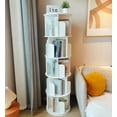 thumbnail image 1 of Wooden Rotating Bookshelf Display Floor Standing Bookcase Storage Rack for Kids&amp;Adults Multi-Functional Bookshelf Organizer, 1 of 7