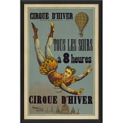 The Artwork Factory Cirque D'Hiver Framed Vintage Advertisement