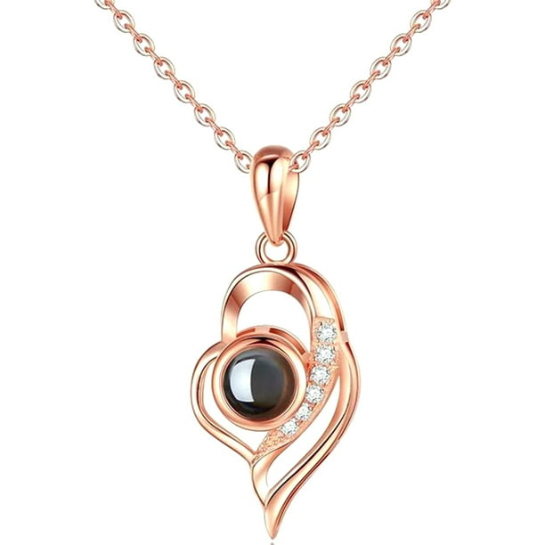 Necklace that says i love deals you in 100 languages