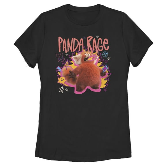 Women's Turning Red Panda Rage Mei Lee  Graphic Tee Black Small