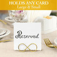 thumbnail image 3 of Table Number Holder Stands 48 Pack - Wedding Seating Labels Placecard Clips Photo Picture Cards Display Stand Gold,48 x Gold number holders,gold, 3 of 6