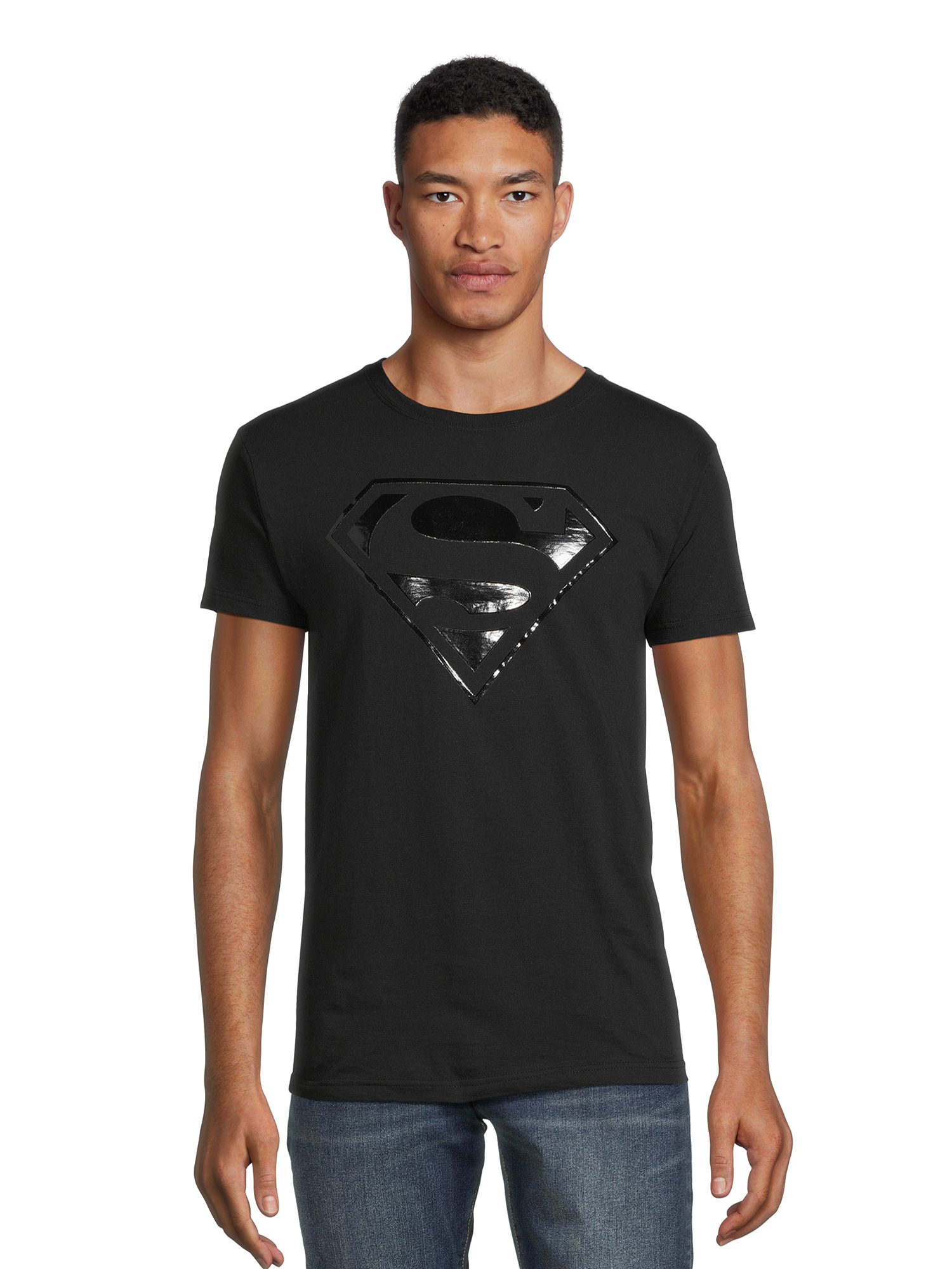 Superman Men's & Big Men's Graphic Tee Shirt Tonal Superman Logo, Sizes S-3XL