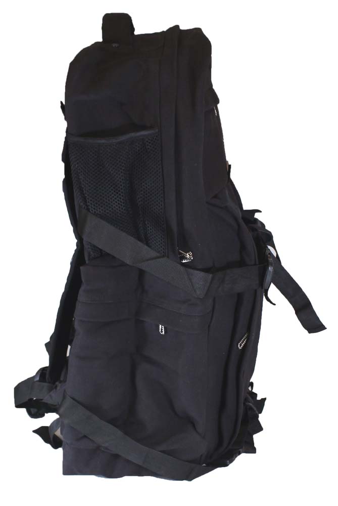 ADROIT Jumbo Size Outdoor Heavy Duty Black Canvas Backpack | 28" (71.1 cm) x 17" (43.2 cm) x 9" (22.9 cm) | Designed for Serious Outdoor Enthusiasts - image 2 of 7
