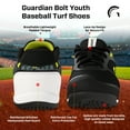 thumbnail image 3 of Guardian Baseball Turf Cleat Bolt Low Top Baseball Softball Shoes for Youth - Unisex, 3 of 8