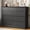 Black, variant on 9 Drawer Dresser, White Chest of Deep Drawers, Modern Dressers with Storage, Large Drawer Organizer for Bedroom, Living Room, Handless Design, White