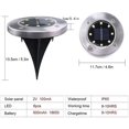thumbnail image 2 of Solcellslampor för utomhus 8 LED, solcells trädgårdsgolvlampa, utomhusgolvlampa trädgårdslampor IP65 (8 varmvita), 2 of 5