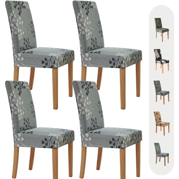 Chair Covers for Dining Room 4 Pack, Stretch Dining Chair Cover, Washable Spandex Kitchen Parsons Chair Slipcovers,Chair Covers for Home or Party