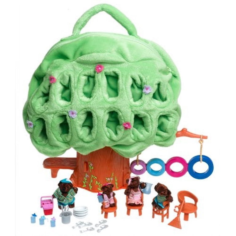 Furryville Treehouse with the Bearskis, Plush Family Playset