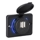 thumbnail image 5 of Enchufe de cargador de coche USB con toma de corriente de 12V-24V de doble puerto para barcos yates vehículos recreativos autobuses, 5 of 7