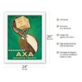 thumbnail image 2 of Axa Margarine - Freshness Guarantee (Garantie Fraîche) - Vintage French Advertising Poster by Leonetto Cappiello c.1931 - Fine Art Rolled Canvas Print 20in x 26in, 2 of 4