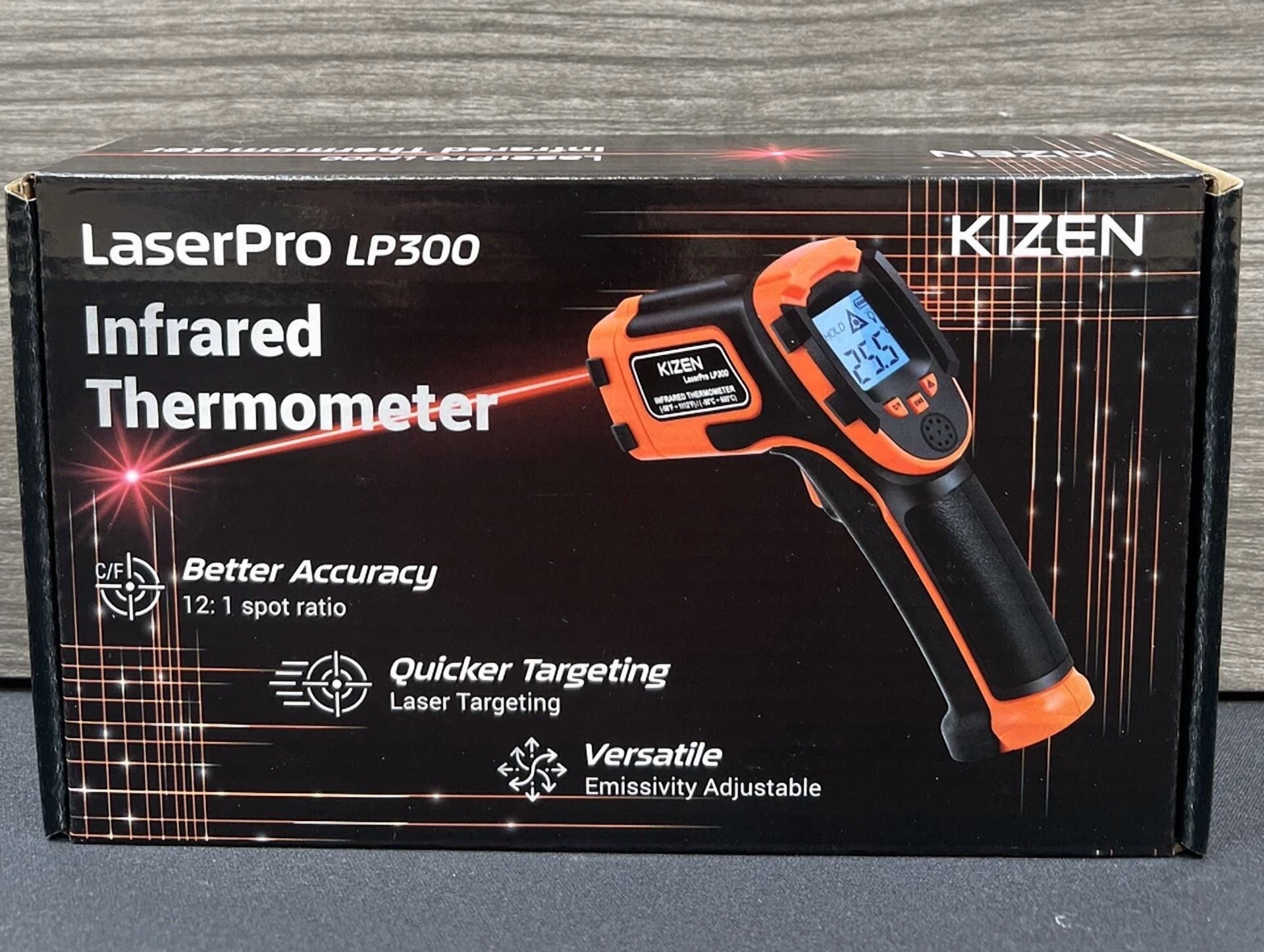 CRESTIN- Kizen Infrared Thermometer Laserpro Lp300 Handheld Temperature Gun Orange