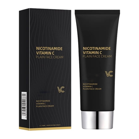 Hessimy Niacinamide Vitamin C Black Tube Skin Cream, Korean Multifunctional Smooth Hydrating Niacinamide Makeup Cream, Nicotinamide Five Vitamin C Plain Face Cream,1PC