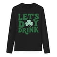 thumbnail image 2 of Uootdi St Patricks Day Long Sleeve Shirts for Women Retro Lucky Clover Tshirt Irish Shamrock Graphic Tee Tops Gift, 2 of 5