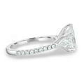 thumbnail image 5 of ESTE ORIGIN 3.00 Ct Moissanite Pear Trilogy Ring with Pavé Band in 14K White Gold for Women's, 5 of 8