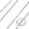 thumbnail image 2 of 4.4mm .925 Sterling Silver Diamond-Cut Flat Cuban Link Curb Chain Necklace, 26 inches, 2 of 6