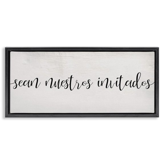 Stupell Industries Shabby Chic Black Floating Frame Canvas Art, 25 x 11, by Lil' Rue