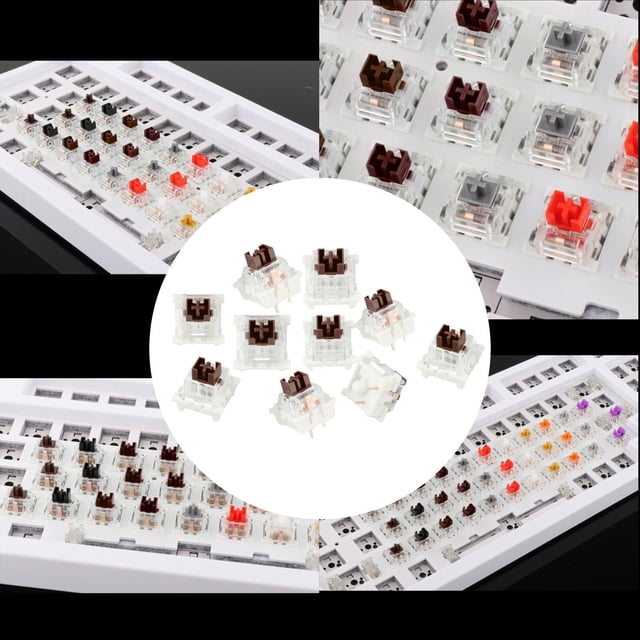 1 botella Interruptor de mecánico Interruptores silenciosos táctiles lineales RGB LED SMD Interruptores mecánicos ligeros para juegos Marrón a prueba de polvo Hugo interruptor de teclado