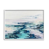 Abstract Water Ocean Composition Abstract Graphic Art White Framed Art Print Wall Art
