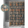 thumbnail image 4 of Blue Flower Print, Bathroom Curtain 84 Inch Shower Curtain with Hooks, Farmhouse Boho Decorative Patterns Waterproof Polyester Bath Curtain Washable Bathtub Curtain 72''x 84'', 4 of 6