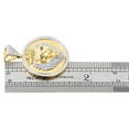 thumbnail image 4 of 10K Yellow Gold 3D Lion Head Diamond Pendant 1.50" Pave Medallion Charm 0.88 Ct., 4 of 6