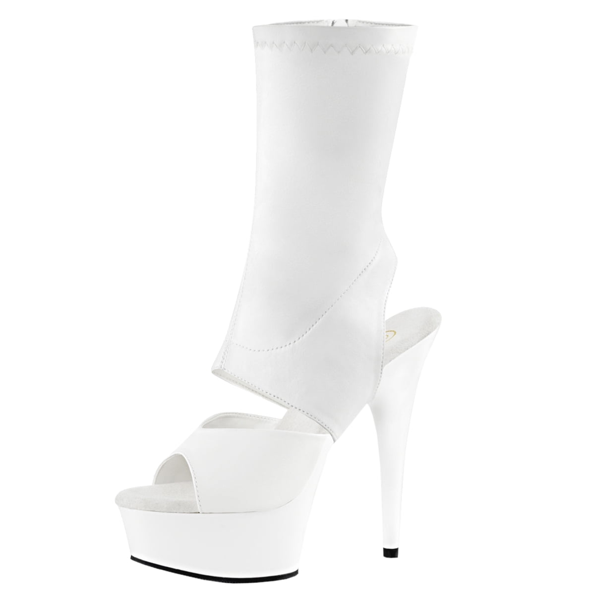 Womens White High Heel Sandals Platform 
