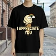 thumbnail image 4 of Vintage T Shirt, I Appreciate You, Ice Cream Print 2,Cotton T-Shirt for Men, 23328577,Black, S, 4 of 9