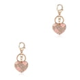 thumbnail image 3 of Qarigey LLavero de suministros para niñas, abalorios multiusos, llavero con etiqueta de llave Floral brillante, broche de langosta, colgante Rosado 2Conjunto, 3 of 6