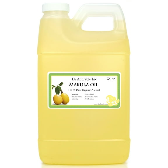 Dr Adorable - 64 oz - Marula Seed Oil - 100% Pure Organic Cold Pressed Natural Hair Skin Care Anti Aging