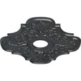 thumbnail image 3 of Ekena Millwork 17 3/4"OD x 3 1/8"ID x 1"P Peralta Ceiling Medallion (Fits Canopies up to 4 5/8"), Hand-Painted Pewter, 3 of 6