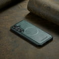 thumbnail image 5 of Magnetic Case for Samsung Galaxy S23, Compatible with Magsafe & Car Mount Premium PU Leather Slim Fit Bumper Rugged Shockproof Protective Phone Case for Women Men, Green, 5 of 7