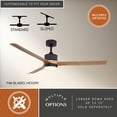 thumbnail image 6 of Ruston 60 in. Matte Black Hickory Blades, Industrial Ceiling Fan with Integrated LED Light Kit Included Remote Control, 6 of 14