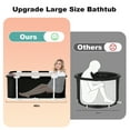 thumbnail image 3 of ManyFun 47 in Foldable Bathtub, Soaking Bath Tub for Adults or Kids, Efficiently Maintaining Temperature,  Black, 3 of 10