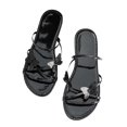 thumbnail image 2 of Under $15 Sandals Women, Xunlbb Large Butterflys Flat Bottom Slippers Women Wearing Beach Sandals(Black,36), 2 of 7